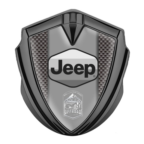 Jeep Emblem Auto Zeichen Graphit Tonfarbe Braun carbon Auflage