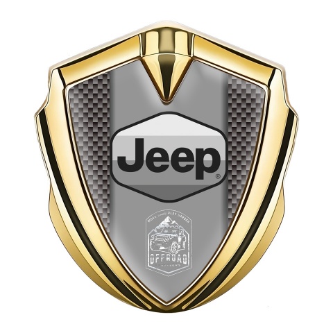 Jeep Emblem Auto Zeichen Goldtonfarbe Braun carbon Auflage