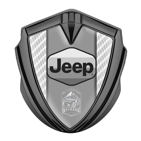 Jeep Emblem Aufkleber Autozubehor Graphit Tonfarbe Weiss Carbon Auflage