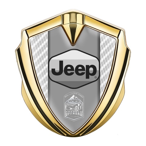 Jeep Emblem Aufkleber Autozubehor Goldtonfarbe Weiss Carbon Auflage