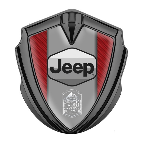 Jeep Selbstklebendes Metallaufkleber Emblem Graphit Tonfarbe Rote Carbon Auflage