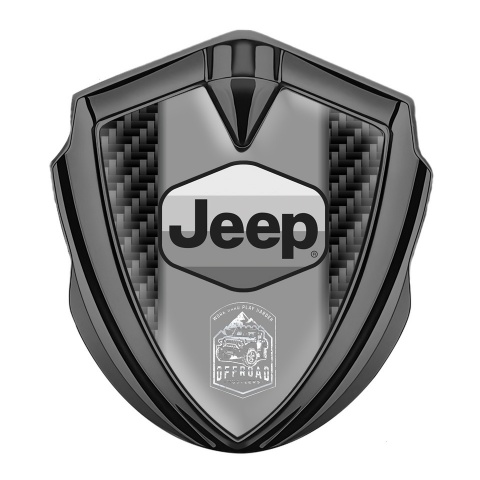 Jeep Emblem Logo Schriftzug Aufkleber Graphit Tonfarbe Schwarz Carbon Auflage