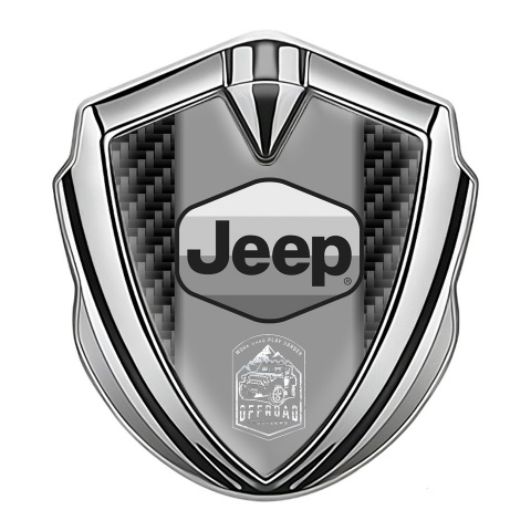 Jeep Emblem Logo Schriftzug Aufkleber Silbertonfarbe Schwarz Carbon Auflage