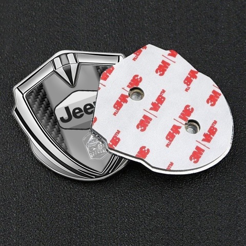 Jeep Emblem Logo Schriftzug Aufkleber Silbertonfarbe Schwarz Carbon Auflage