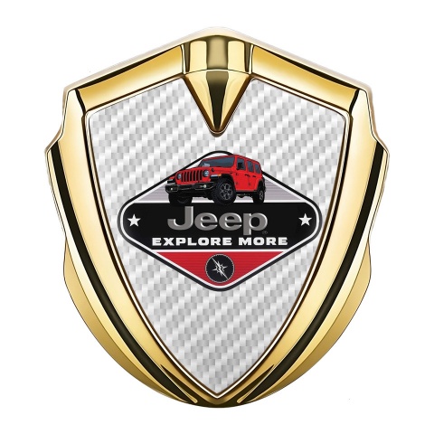 Jeep Emblem Logo Schriftzug Aufkleber Goldtonfarbe Weiss Carbon Variante