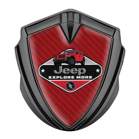 Jeep Seitenflugel Emblem Aufkleber Graphit Tonfarbe Rote Carbon Variante