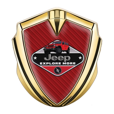 Jeep Seitenflugel Emblem Aufkleber Goldtonfarbe Rote Carbon Variante