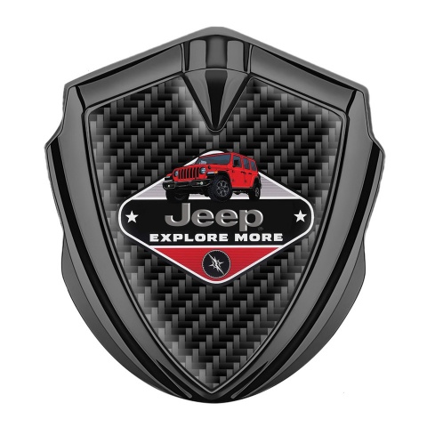 Jeep Emblem Abzeichen Graphit Tonfarbe Schwarz Carbon Variante
