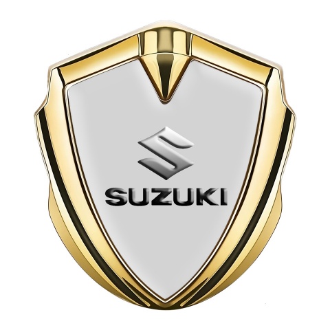 Suzuki Emblem Auto Zeichen Goldtonfarbe Grau Auflage