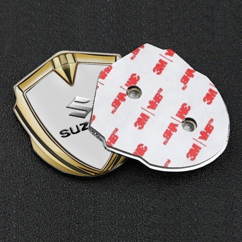 Suzuki Emblem Auto Zeichen Goldtonfarbe Grau Auflage