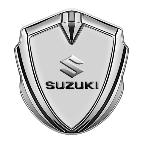 Suzuki Emblem Auto Zeichen Silbertonfarbe Grau Auflage