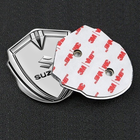 Suzuki Emblem Auto Zeichen Silbertonfarbe Grau Auflage