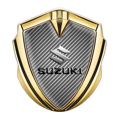 Suzuki Emblem Aufkleber Autozubehor Goldtonfarbe Grau Carbon Auflage