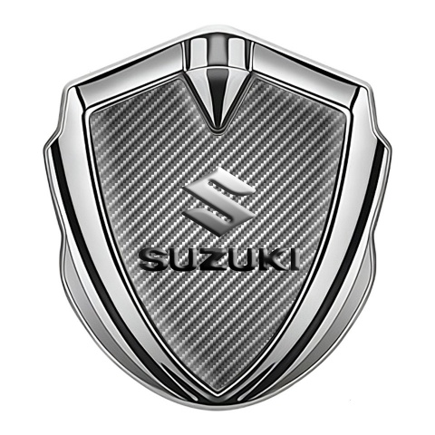Suzuki Emblem Aufkleber Autozubehor Silbertonfarbe Grau Carbon Auflage