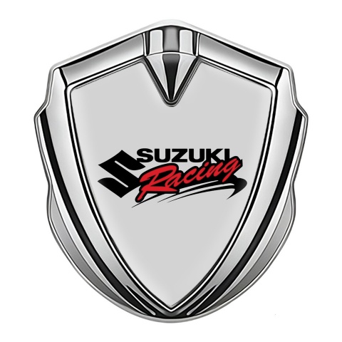 Suzuki Emblem Aufkleber Autozubehor Silbertonfarbe Grau Fundament Racing Logo