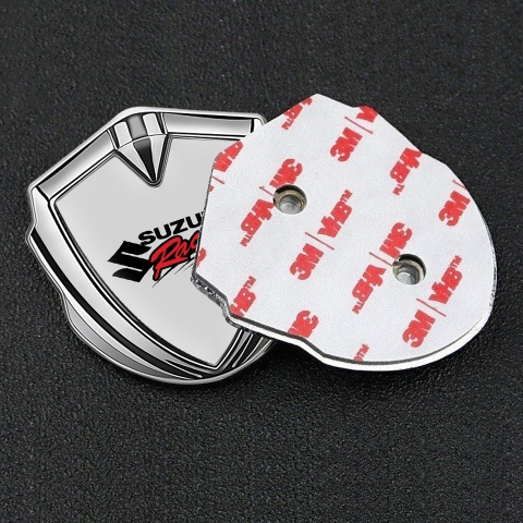 Suzuki Emblem Aufkleber Autozubehor Silbertonfarbe Grau Fundament Racing Logo