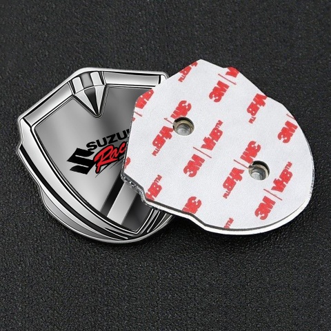 Suzuki Emblem Aufkleber Autozubehor Silbertonfarbe Diagonale Paneele mit Racing Logo