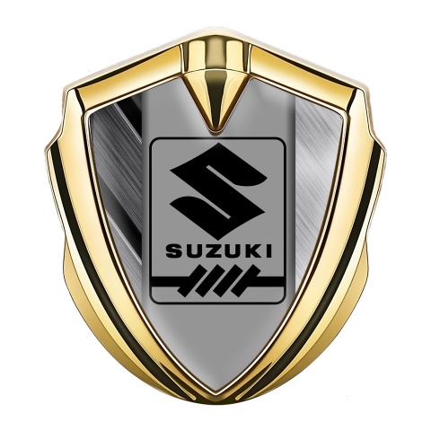 Suzuki Emblem Aufkleber Autozubehor Goldtonfarbe Gemischt Details mit Grau Logo Panel