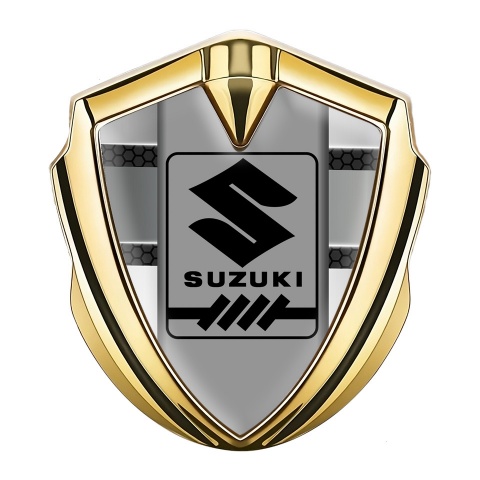 Suzuki Selbstklebendes Metallaufkleber Emblem Goldtonfarbe Metall Band basis
