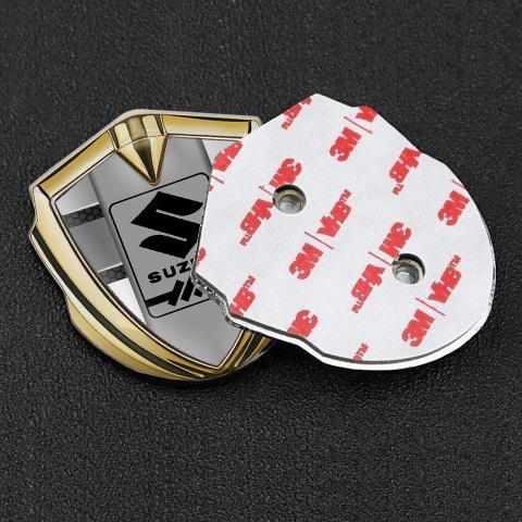 Suzuki Selbstklebendes Metallaufkleber Emblem Goldtonfarbe Metall Band basis