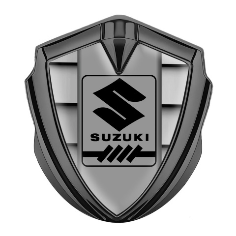 Suzuki  Emblem Abzeichen Graphit Tonfarbe Grau Auto Gitter Design