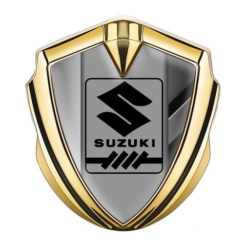 Suzuki Emblem Aufkleber Autozubehor Goldtonfarbe Gemischt Elemente mit Grau logo Panel