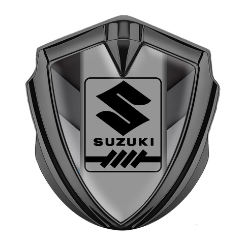 Suzuki Emblem Logo Schriftzug Aufkleber Graphit Tonfarbe V Form Details Mit grau Logo Panel
