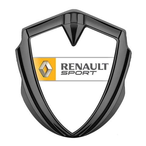 Renault Emblem Auto Zeichen Graphit Tonfarbe Weiss Vorlage mit Sport Logo Ausfuhrung