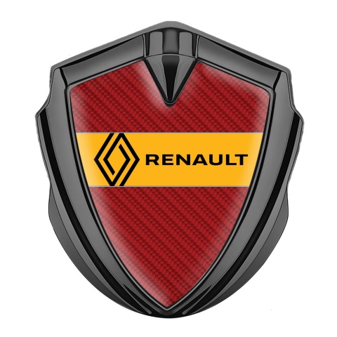 Renault Emblem Auto Zeichen Graphit Tonfarbe Rote Kohlenstoff Design