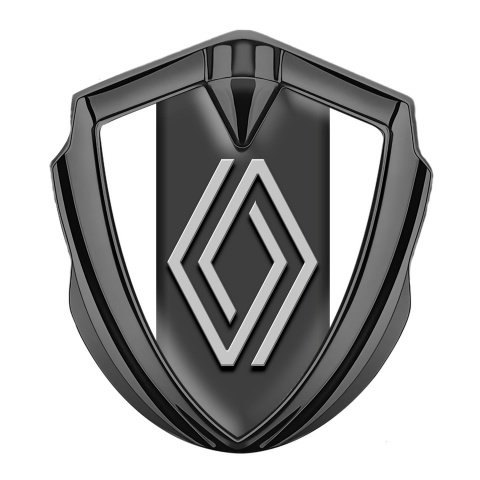 Renault Emblem Logo Schriftzug Aufkleber Graphit Tonfarbe Weiss Basis mit Modernes Logo