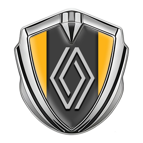Renault Emblem Abzeichen Silbertonfarbe Orange Drucken mit Modernes Logo