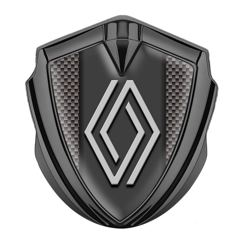 Renault Seitenflugel Emblem Aufkleber Graphit Tonfarbe Braun Carbon mit Modernes Logo