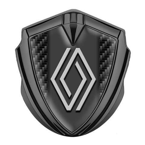 Renault Emblem Auto Zeichen Graphit Tonfarbe Schwarz Kohlenstoff Design