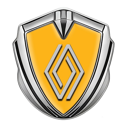 Renault Emblem Aufkleber Autozubehor Silbertonfarbe Orange Basis mit Modernes Logo