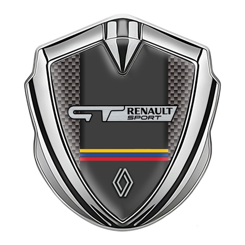 Renault Gt Emblem Logo Schriftzug Aufkleber Silbertonfarbe Braun Carbon mit Sport Logo