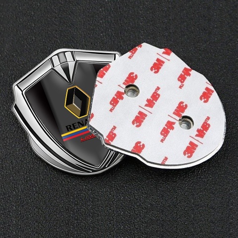 Renault Emblem Aufkleber Autozubehor Silbertonfarbe Schwarz Basis mit Limited Edition logo