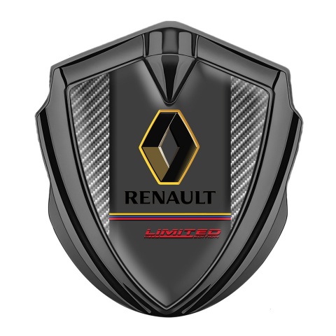 Renault Emblem Abzeichen Graphit Tonfarbe Grau carbon Limited Edition stil