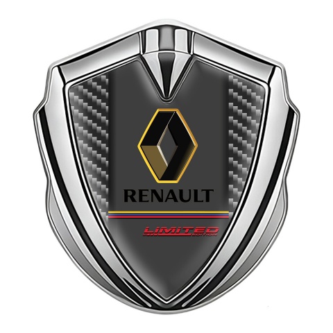 Renault Emblem Aufkleber Autozubehor Silbertonfarbe Dunkles Carbon Limited Edition Stil