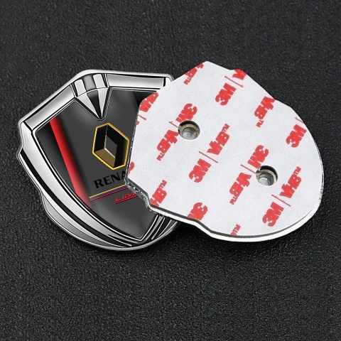 Renault Selbstklebendes Metallaufkleber Emblem Silbertonfarbe Limited edition Design