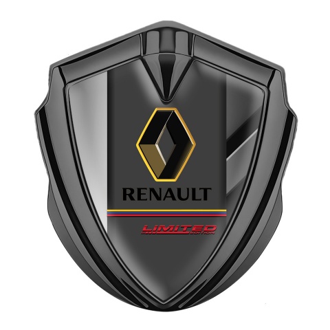 Renault Seitenflugel Emblem Aufkleber Graphit Tonfarbe Grau Elemente Basis mit Limited Edition logo
