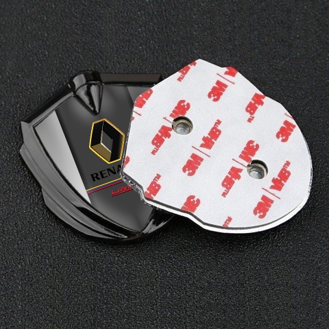 Renault Seitenflugel Emblem Aufkleber Graphit Tonfarbe Grau Elemente Basis mit Limited Edition logo