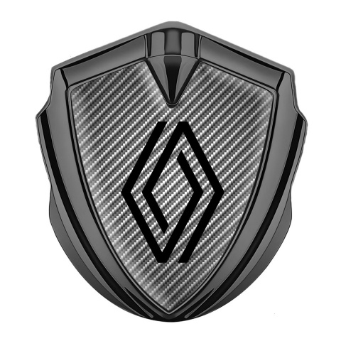 Renault Emblem Abzeichen selbstklebend Graphit Tonfarbe Grau Carbon Auflage