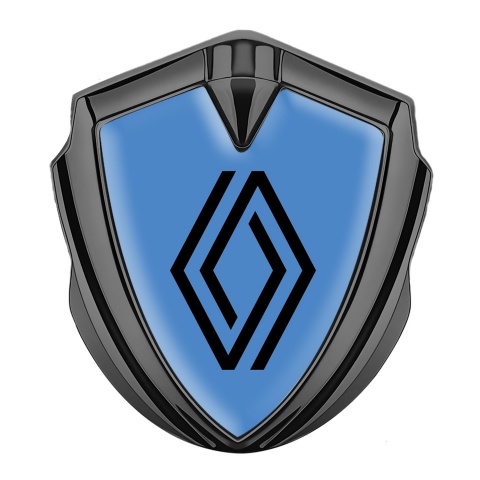 Renault Emblem Auto Zeichen Graphit Tonfarbe Blau Hintergrund Auflage