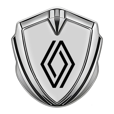 Renault Emblem Aufkleber Autozubehor Silbertonfarbe Grau Hintergrund Auflage
