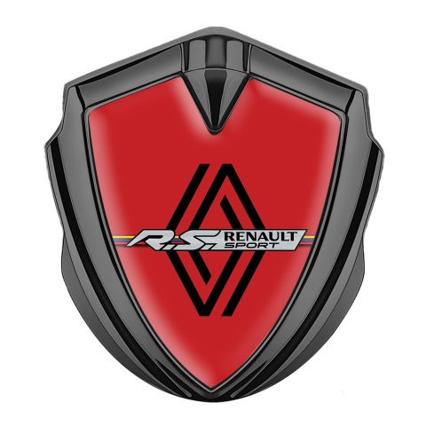Renault R.S. Seitenflugel Emblem Aufkleber Graphit Tonfarbe Rote Design