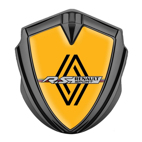 Renault R.S. Emblem Abzeichen Graphit Tonfarbe Orange Design