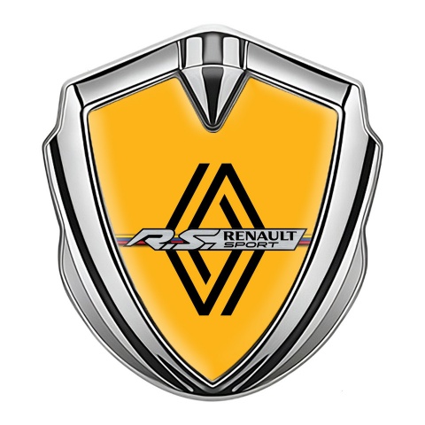 Renault R.S. Emblem Abzeichen Silbertonfarbe Orange Design