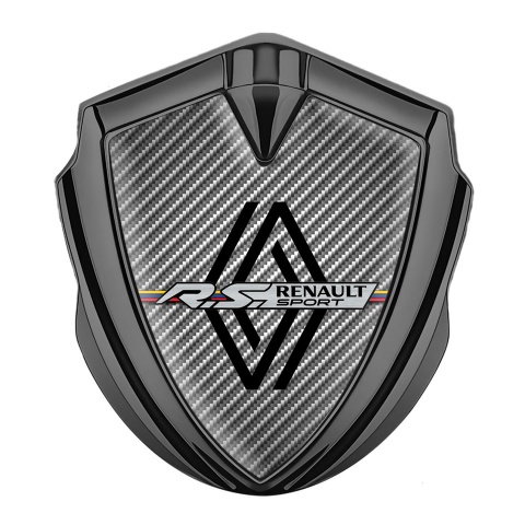 Renault R.S. Abzeichen selbstklebend Graphit Tonfarbe Grau Carbon Design