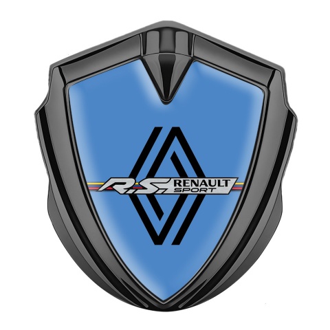 Renault R.S. Emblem Abzeichen selbstklebend Graphit Tonfarbe Blau design