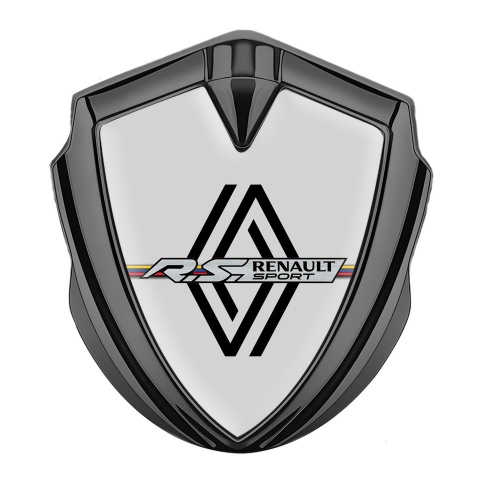 Renault R.S. Emblem Auto Zeichen Graphit Tonfarbe Grau design